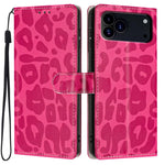 Portafoglio con stampa leopardata in ecopelle con cordino per iPhone 17 Pro
