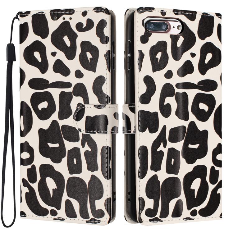Portafoglio con stampa leopardata in ecopelle con cordino per iPhone XR