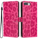 Portafoglio con stampa leopardata in ecopelle con cordino per iPhone XR
