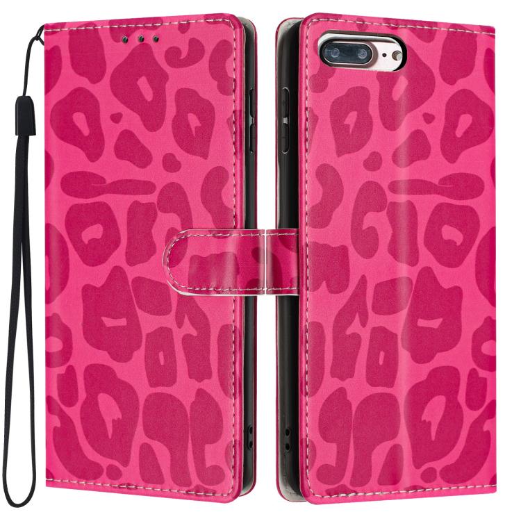 Portafoglio con stampa leopardata in ecopelle con cordino per iPhone XR