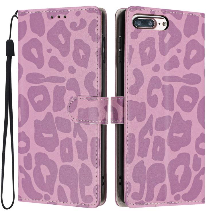 Portafoglio con stampa leopardata in ecopelle con cordino per iPhone XR