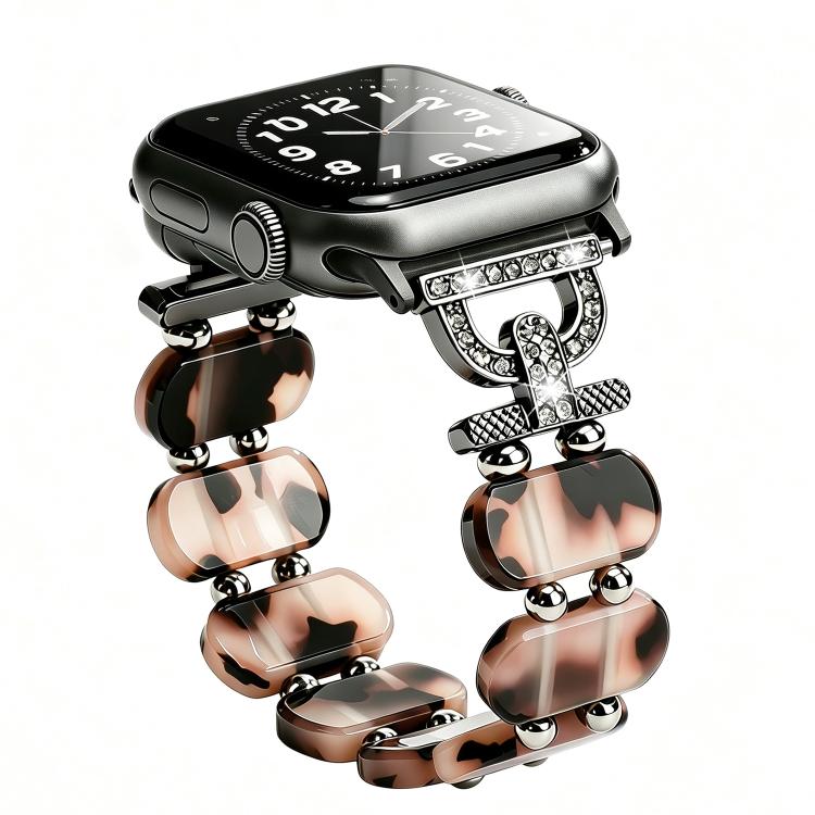 Cinturino per orologio in resina con catena di strass a forma di D, For Apple Watch 46mm / 49mm / 45mm / 44mm, For Apple Watch 42mm / 41mm / 40mm / 38mm
