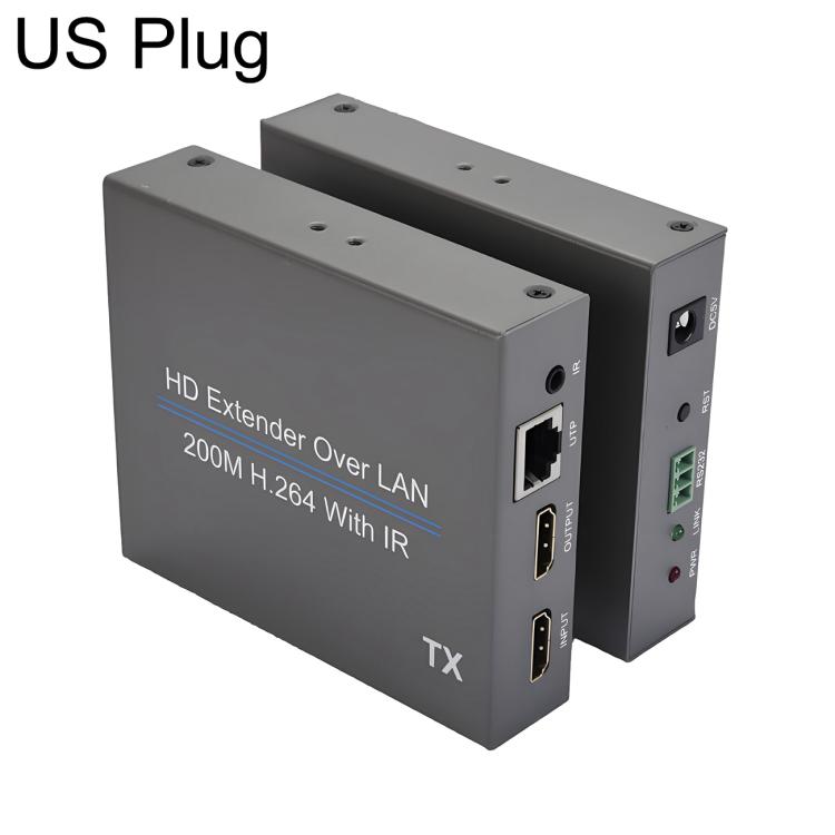 Cavo di prolunga di rete NK-E200 compatibile con HDMI, lunghezza 200 m., AU Plug, EU Plug, UK Plug, US Plug