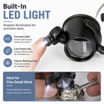 13B-A Lenti d'ingrandimento miniaturizzate per riparazione orologi, montabili sulla testa, con luce LED