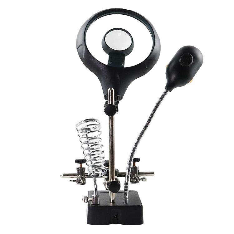 16129-C1 Supporto da tavolo per riparazione saldatura con lente d'ingrandimento e luce LED, 16129-C1