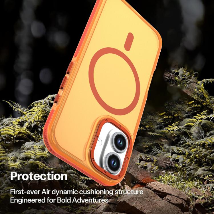 Custodia magnetica bicolore per iPhone 17 con protezione obiettivo