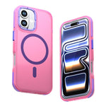 Custodia magnetica bicolore per iPhone 17 con protezione obiettivo