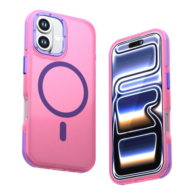 Custodia magnetica bicolore per iPhone 17 con protezione obiettivo