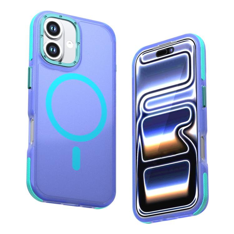 Custodia magnetica bicolore per iPhone 17 con protezione obiettivo