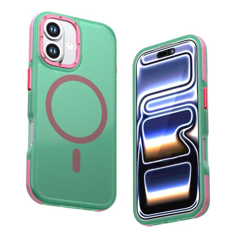 Custodia magnetica bicolore per iPhone 17 con protezione obiettivo