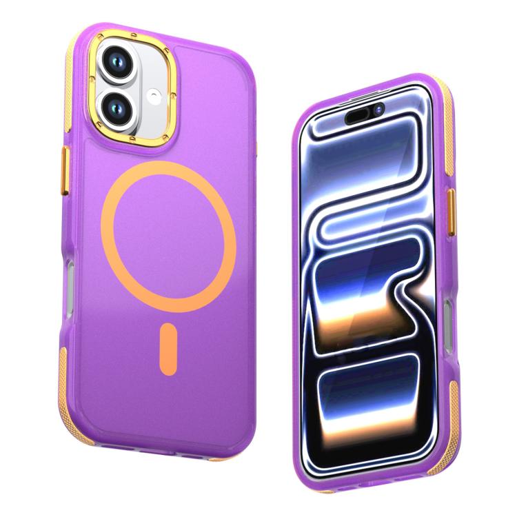 Custodia magnetica bicolore per iPhone 17 con protezione obiettivo