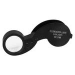Lente d'ingrandimento portatile pieghevole 40x con luce LED, modello 21011
