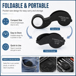 Lente d'ingrandimento portatile pieghevole 40x con luce LED, modello 21011