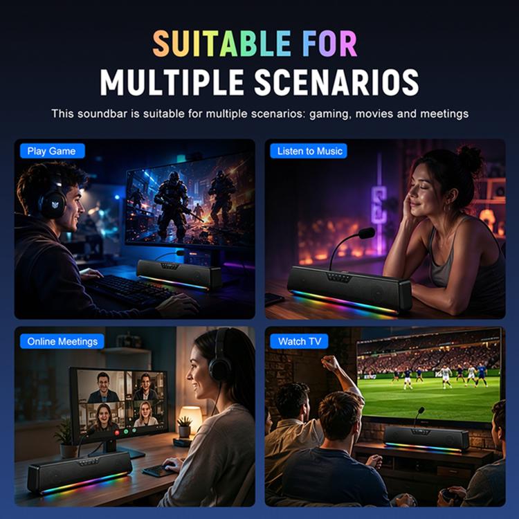 Altoparlante wireless Bluetooth ONIKUMA L13 con illuminazione RGB