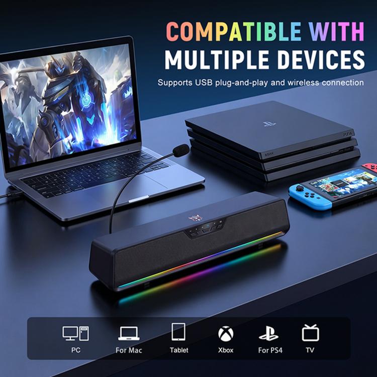 Altoparlante wireless Bluetooth ONIKUMA L13 con illuminazione RGB