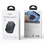 Adattatore da viaggio universale Yesido MC47 con caricabatterie rapido GaN a 4 porte da 25 W e connettore a 4 porte., MC47