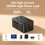 Adattatore da viaggio universale Yesido MC47 con caricabatterie rapido GaN a 4 porte da 25 W e connettore a 4 porte., MC47