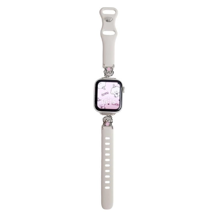 Cinturino per orologio ibrido in metallo e silicone con effetto cielo stellato e design a cartoni animati., For Apple Watch 46mm / 49mm / 45mm / 44mm, For Apple Watch 42mm / 41mm / 40mm / 38mm