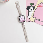 Cinturino per orologio ibrido in metallo e silicone con effetto cielo stellato e design a cartoni animati., For Apple Watch 46mm / 49mm / 45mm / 44mm, For Apple Watch 42mm / 41mm / 40mm / 38mm