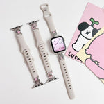 Cinturino per orologio ibrido in metallo e silicone con effetto cielo stellato e design a cartoni animati., For Apple Watch 46mm / 49mm / 45mm / 44mm, For Apple Watch 42mm / 41mm / 40mm / 38mm