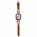 Cinturino per orologio ibrido in ecopelle e pelle vegana con perline di giada a forma di gatto., For Apple Watch 46mm / 49mm / 45mm / 44mm, For Apple Watch 42mm / 41mm / 40mm / 38mm