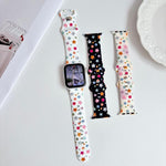 Cinturino per orologio in silicone con chiusura a inversione e motivo a stelle iridescenti in lamina,, For Apple Watch 46mm / 49mm / 45mm / 44mm, For Apple Watch 42mm / 41mm / 40mm / 38mm