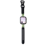 Cinturino per orologio ibrido in metallo e silicone nero con motivo a cartoni animati., For Apple Watch 46mm / 49mm / 45mm / 44mm, For Apple Watch 42mm / 41mm / 40mm / 38mm
