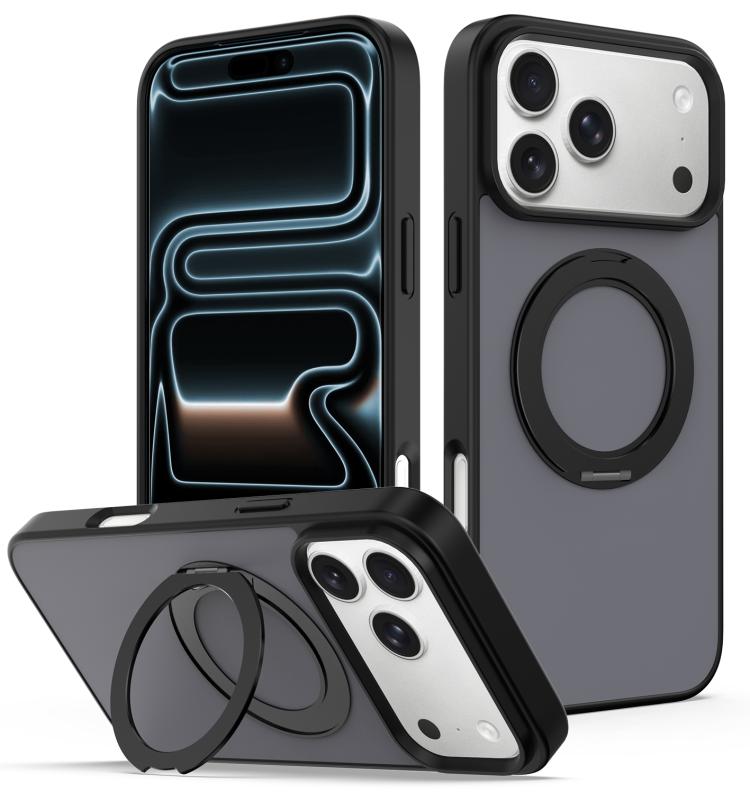 Custodia magnetica con supporto girevole Skin Feel per iPhone 18 Pro
