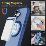 Custodia magnetica con supporto girevole Skin Feel per iPhone 16 e iPhone 15