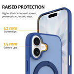 Custodia magnetica con supporto girevole Skin Feel per iPhone 16 e iPhone 15