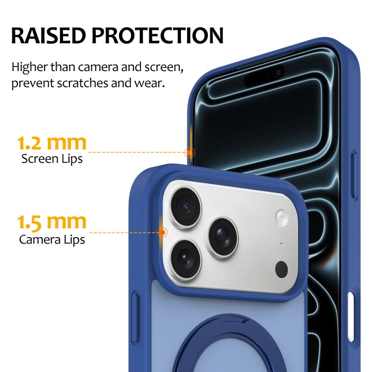 Custodia magnetica con supporto girevole Skin Feel per iPhone 18 Pro