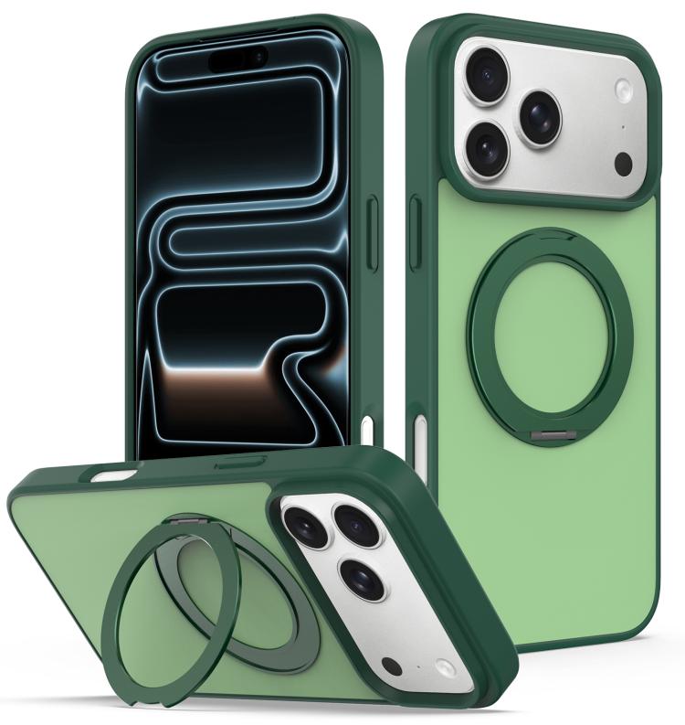 Custodia magnetica con supporto girevole Skin Feel per iPhone 18 Pro