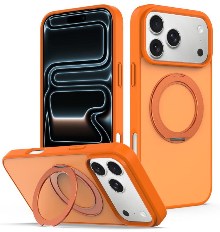Custodia magnetica con supporto girevole Skin Feel per iPhone 18 Pro