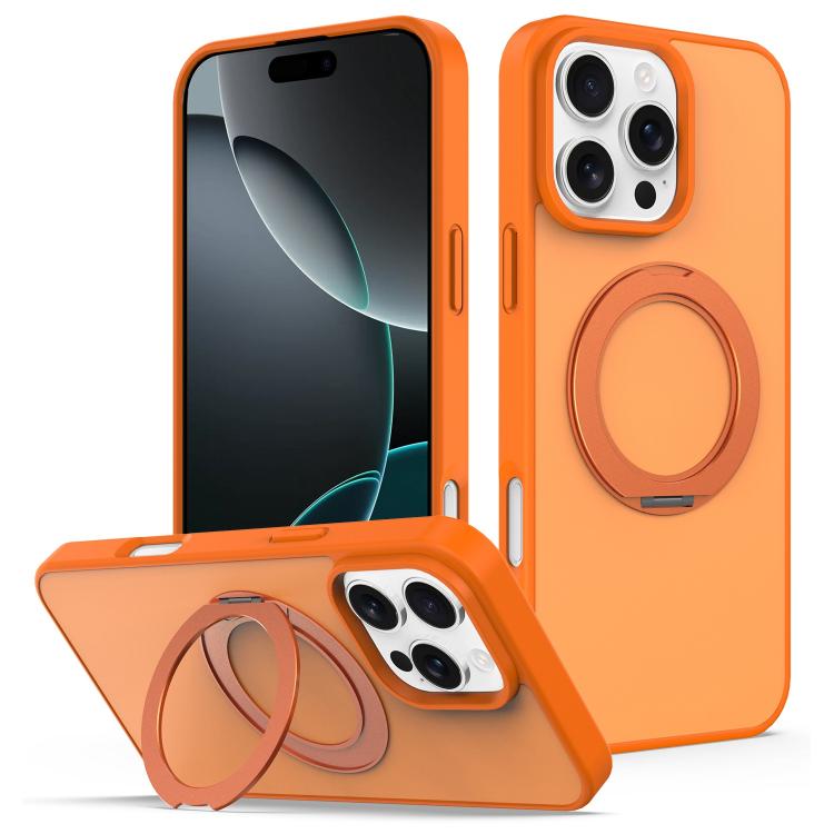Custodia magnetica con supporto girevole Skin Feel per iPhone 16 e iPhone 15