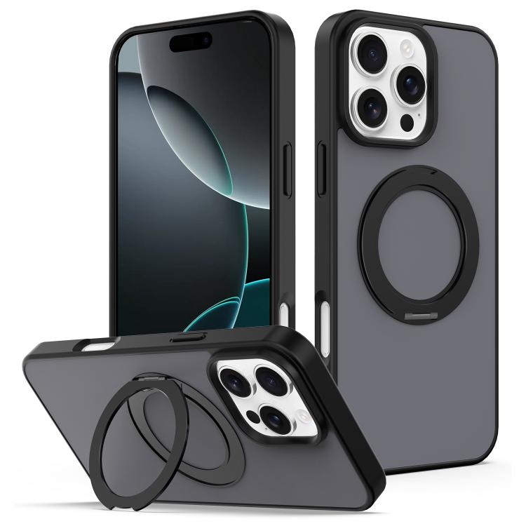 Custodia magnetica con supporto girevole Skin Feel per iPhone 16 e iPhone 15
