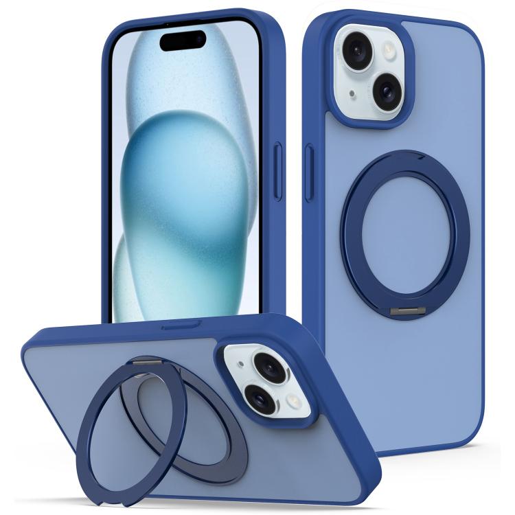 Custodia magnetica con supporto girevole Skin Feel per iPhone 14 e 13