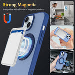 Custodia magnetica con supporto girevole Skin Feel per iPhone 14 e 13