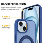 Custodia magnetica con supporto girevole Skin Feel per iPhone 14 e 13