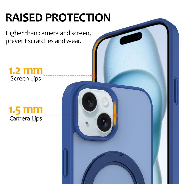 Custodia magnetica con supporto girevole Skin Feel per iPhone 14 e 13