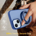Custodia magnetica con supporto girevole Skin Feel per iPhone 14 e 13
