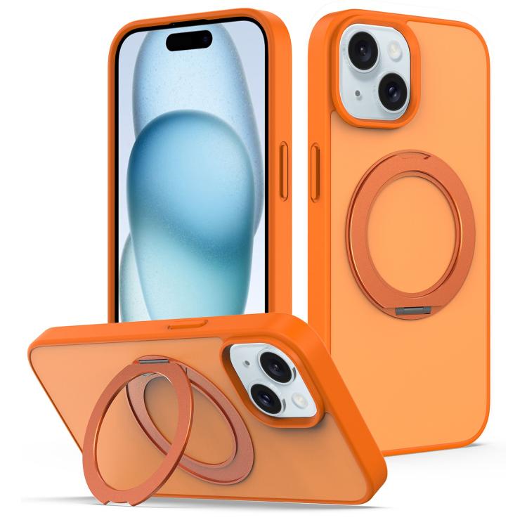 Custodia magnetica con supporto girevole Skin Feel per iPhone 14 e 13