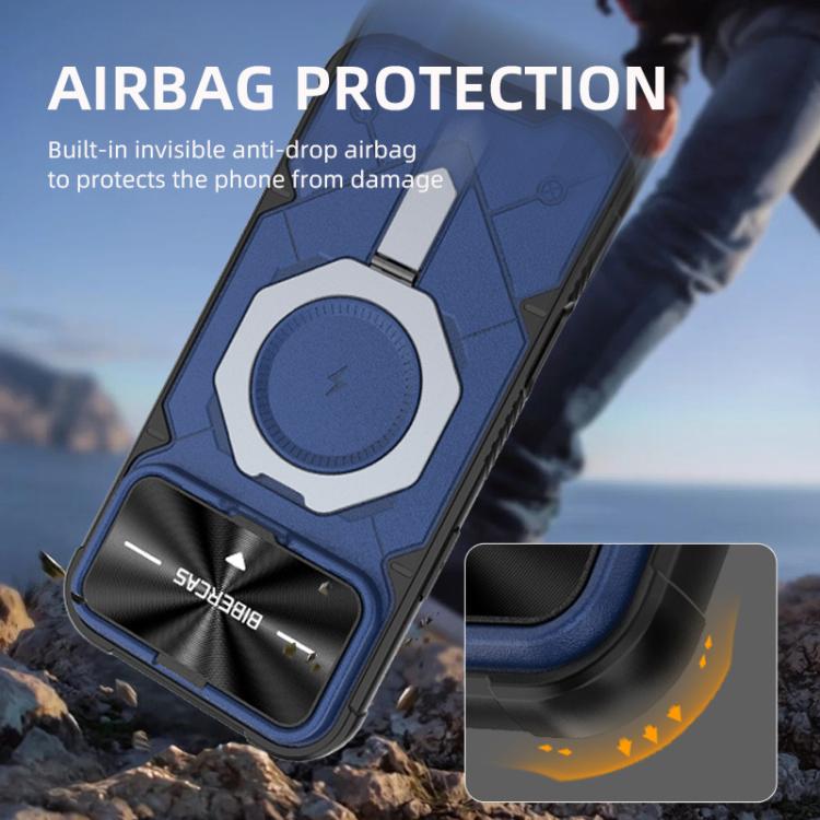 Custodia Adventurer Series con cover a ribalta e supporto in metallo per iPhone
