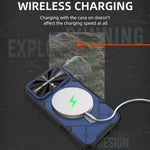 Custodia Adventurer Series con cover a ribalta e supporto in metallo per iPhone