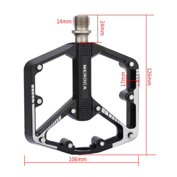 Pedali per mountain bike MEROCA, Dual-DU Version, DU + Bearing Version, 3-Bearing Version