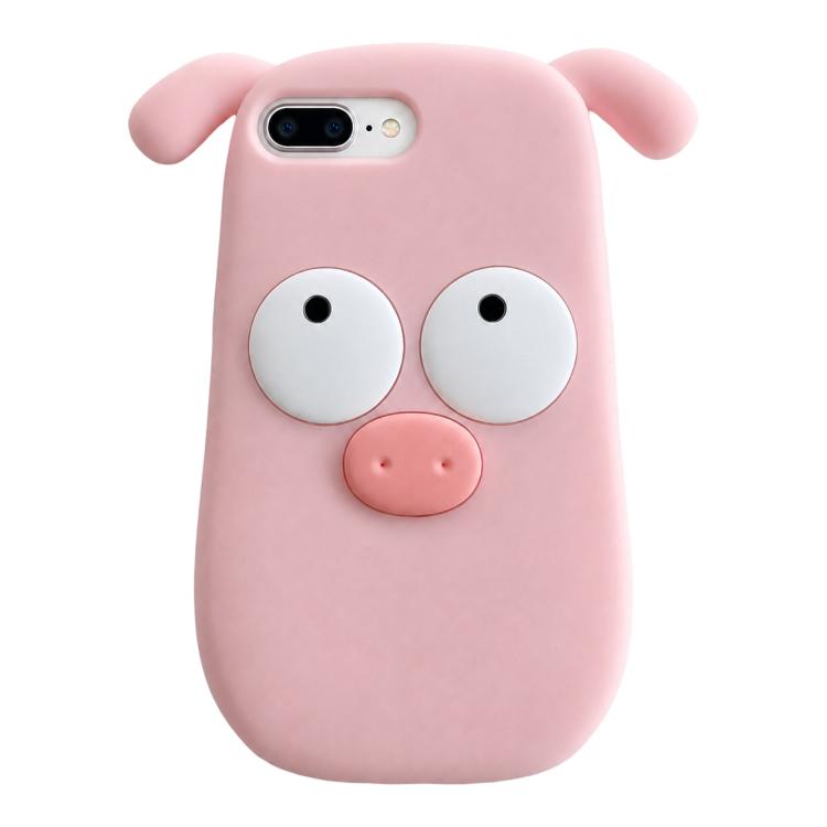 Simpatica custodia in silicone a forma di maialino per telefono, For iPhone X / XS, For iPhone XR, For iPhone XS Max, For iPhone 8 Plus / 7 Plus, For iPhone 6s Plus / 6 Plus, For iPhone 6s / 6