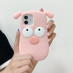 Simpatica custodia in silicone a forma di maialino per telefono, For iPhone X / XS, For iPhone XR, For iPhone XS Max, For iPhone 8 Plus / 7 Plus, For iPhone 6s Plus / 6 Plus, For iPhone 6s / 6
