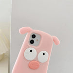 Simpatica custodia in silicone a forma di maialino per telefono, For iPhone X / XS, For iPhone XR, For iPhone XS Max, For iPhone 8 Plus / 7 Plus, For iPhone 6s Plus / 6 Plus, For iPhone 6s / 6