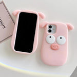 Simpatica custodia in silicone a forma di maialino per telefono, For iPhone X / XS, For iPhone XR, For iPhone XS Max, For iPhone 8 Plus / 7 Plus, For iPhone 6s Plus / 6 Plus, For iPhone 6s / 6