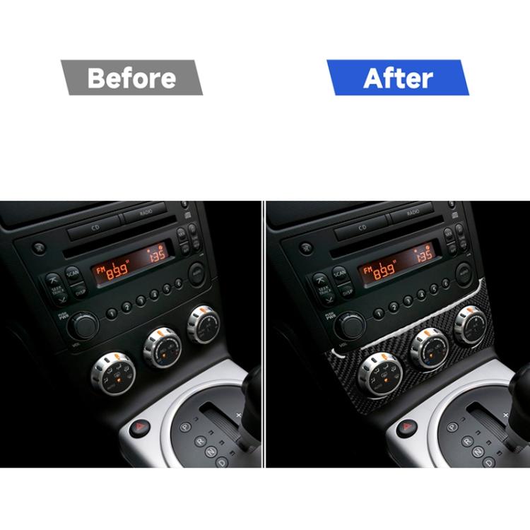 Adesivo decorativo per console aria condizionata radio in fibra di carbonio per auto per Nissan 350z 2006-2009, Conditioning Console Decorative Sticker