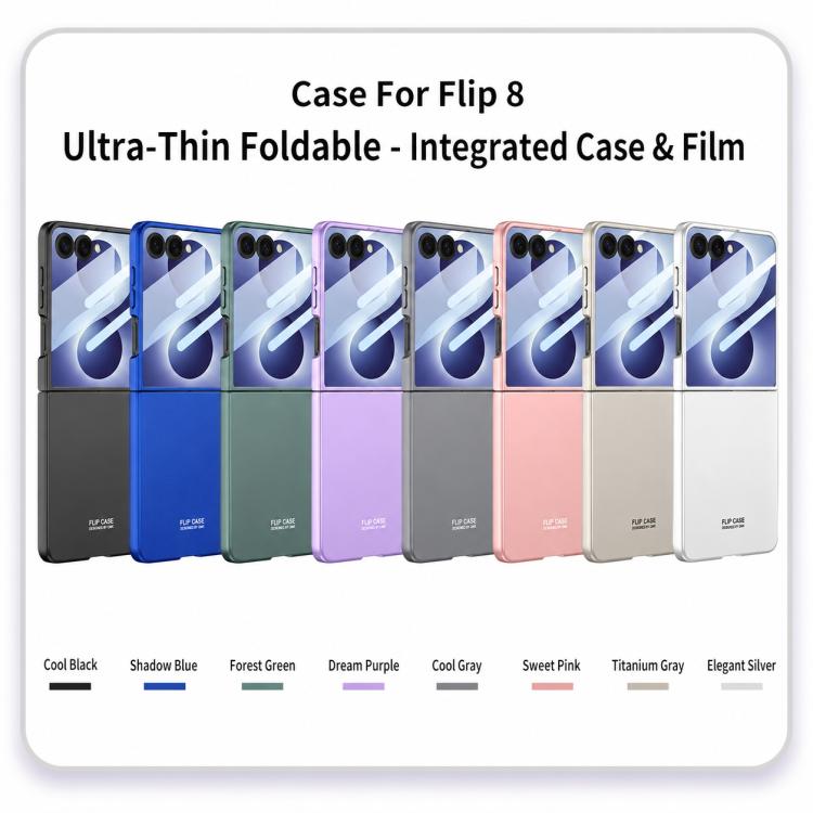 Custodia per telefono GKK integrata ultra sottile a copertura totale, For Galaxy Z Flip8 5G